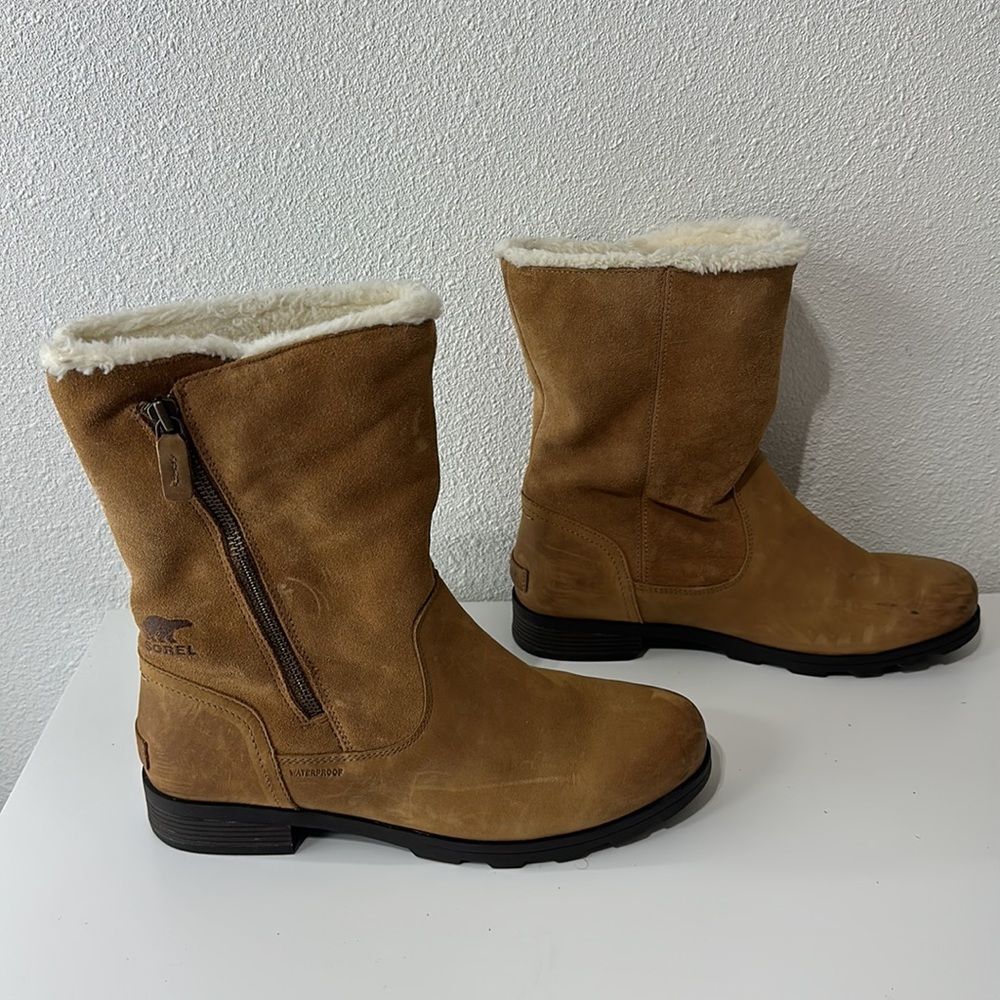 Sorel Emelie Foldover Boot‎ in Camel Brown Sz 11 - Picture 3 of 10